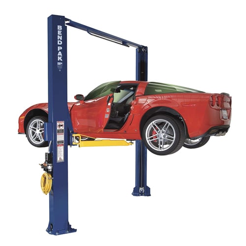 BendPak Dual-Width 2-Post Asymmetric Car Lift for Home Garage