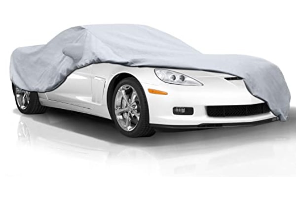 Black C5 C6 Custom Corvette Car Cover Elastic Hem and Bonus Storage Bag Vehicle Protection Breathable Indoor and Outdoor Automotive Accessories Dust Mist UV Ray Full Semi-Custom Fit 